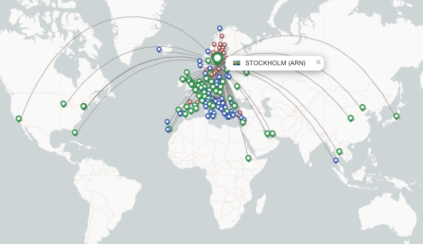 direktflyg från arlanda destinationer